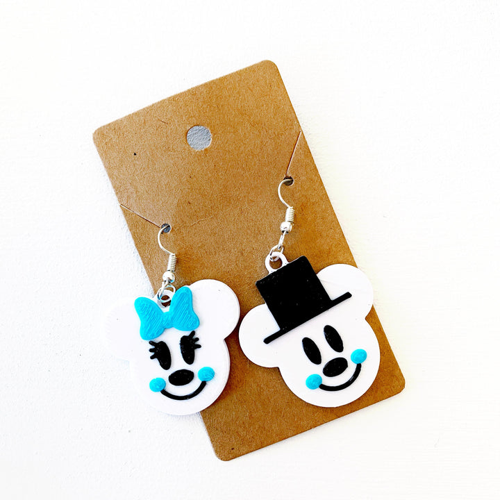 Pendientes Pareja Muñeco Nieve